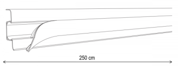 PVC Grindjuostė ESQUERO (2,5m*66,6mm*21,9mm) 611 Kalnų pušis