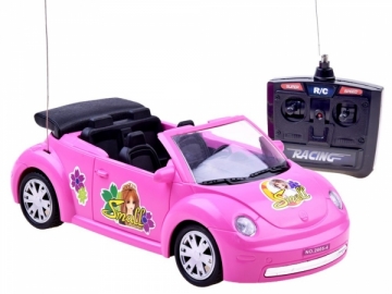 Radijo bangomis valdomas automobilis mergaitėms "Beetle" ROŽINIS