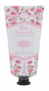 Rankų kremas Institut Karite Light Hand Cream Rose Mademoiselle Hand Cream 75ml Уход за кожей рук