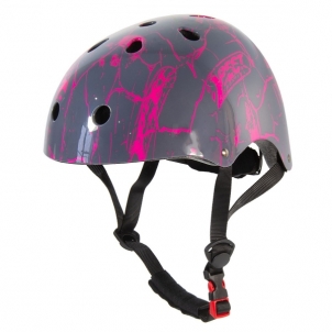 Reguliuojamas šalmas Best Sporting, L, pilkas - rožinis Bicycle helmets