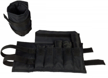 Reguliuojami rankų ir kojų svoriai SANRO 2x1.5kg su velcro užsegimu juodi Atsvari rokām, kājām, smaguma vestes