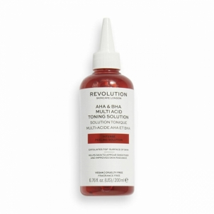 Revolution Skincare AHA & BHA Multi Acid Cleansing Toner (Toning Solution) 200 ml Kremai veidui