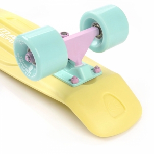 Skrituļdēlis Skateboard Meteor geltona/mėtinė/rožinė
