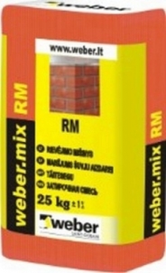 Mišinys rievėjimo weber.mix RM 155 LT, vidutiniškai pilkas 25 kg Mūro mišiniai