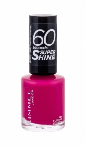 Rimmel London 60 Seconds Super Shine Nail Polish Cosmetic 8ml 323 Funtime Fuchsia Dekoratīvā kosmētika nagiem