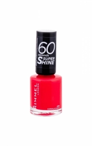 Rimmel London 60 Seconds Super Shine Nail Polish Cosmetic 8ml 430 Coralicious Dekoratīvā kosmētika nagiem