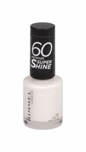 Priemonė nagų stiprinimui Rimmel London 60 Seconds Super Shine Nail Polish Cosmetic 8ml 703 White Hot Love Dekoratyvinė kosmetika nagams