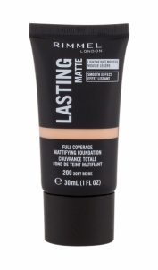 Rimmel London Lasting Matte 200 Soft Beige Full Coverage Makeup 30ml The basis for the make-up for the face