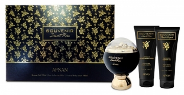 Set: kvepalai Afnan Souvenir Desert Rose - EDP 100 ml + shower gel 100 ml + kūno losijonas 100 ml Perfume for women