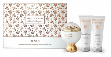 Set: kvepalai Afnan Souvenir Floral Bouquet - EDP 100 ml + sshower gel 100 ml + kūno losijonas 100 ml Perfume for women