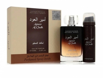 Rinkinys: kvepalai Lattafa Ameer Al Oudh - EDP 100 ml + dezodorantas 50 ml Smaržu un kosmētikas komplekti