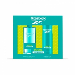 Rinkinys: tualetinis vanduuo Reebok Cool Your Body For Women - EDT 100 ml + purškiamas dezodorantas 150 ml 