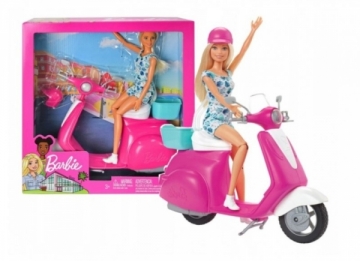Rinkinys lėlė Barbė ir motoroleris GBK85 Mattel 