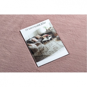 Rožinis kailio imitacijos kilimas BUNNY | 160x220 cm 