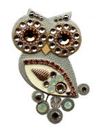 Sagė Beautiful turquoise owl brooch Sagės rūbams