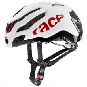 Šalmas Uvex Race 9 white-red-53-57CM Bicycle helmets
