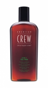 Šampūnas American Crew Shampoo with Tea Tree 3in1 (Shampoo, Conditioner & Body Wash) - 250 ml Šampūni