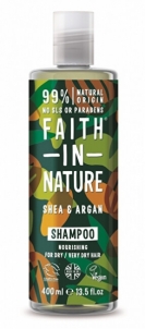 Šampūnas Faith in Nature ( Nourish ing Shampoo) for dry and very dry hair Argan and shea butter - 400 ml Šampūnai plaukams