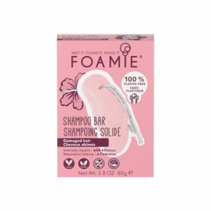 Šampūnas Foamie Shampoo for damaged hair Hibiskiss (Shampoo Bar) 80 g Šampūnai plaukams