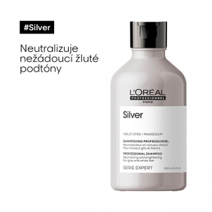 Šampūnas L´Oréal Professionnel Silver Shampoo for Gray and White Hair Magnesium Silver ( Neutral ising Shampoo For Grey And White Hair ) - 500 ml