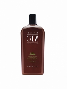 Šampūnas plaukams American Crew Shampoo with Tea Tree 3in1 (Shampoo, Conditioner & Body Wash) - 450 ml