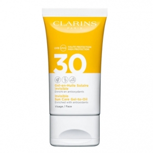 Saulės kremas Clarins Pleť AC gelled oil SPF 30 (Invisible Sun Care Gel-to-Oil) 50 ml Sun creams