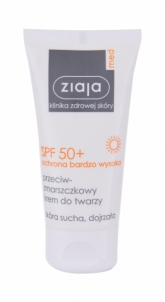 Saulės kremas Ziaja Med Protective Anti-Wrinkle Face Sun Care 50ml SPF50+ Saulės kremai