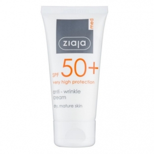 Saulės kremas Ziaja Sun Protection Cream SPF 50+ ( Anti-Wrinkle Cream) 50 ml Крема для солярия,загара, SPF