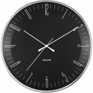 Sieninis laikrodis Karlsson Wall clock KA5754BK Interjera pulksteņi, meteoroloģiskās stacijas