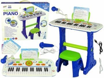 Sintezatorius su kėdute, mėlynas Musical toys