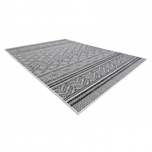 Sizalio kilimas su juodais raštais SION Boho | 120x170 cm