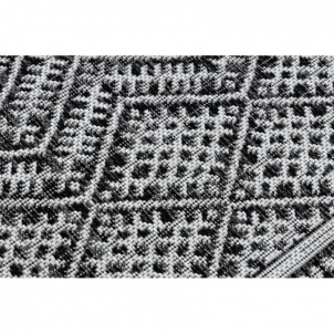 Sizalio kilimas su juodais raštais SION Boho | 140x190 cm
