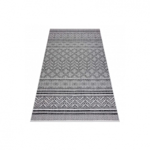 Sizalio kilimas su juodais raštais SION Boho | 200x290 cm