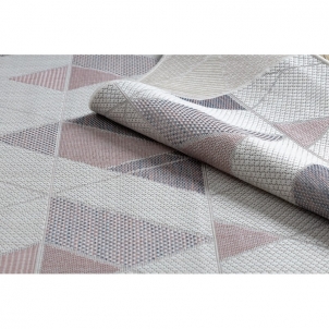 Sizalio kilimas su rožinės spalvos efektais SION Trikampiai | 160x220 cm