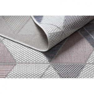 Sizalio kilimas su rožinės spalvos efektais SION Trikampiai | 180x270 cm