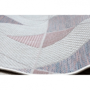 Sizalio kilimas su rožinės spalvos efektais SION Trikampiai | 80x150 cm