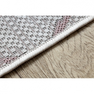 Sizalio kilimas su rožinės spalvos raštu SION | 200x290 cm