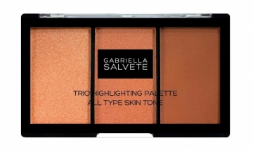 Skaistalai veidui Gabriella Salvete Trio Highlighting Palette Brightener 15g Vaigu sārtumi, bronzeri