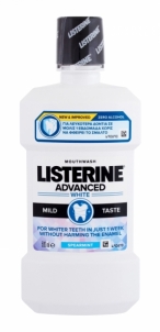 Skalavimo skystis Listerine Advanced White 500ml Mild Taste Dantų pasta, skalavimo skysčiai