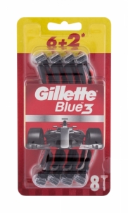Skustuvas Gillette Blue3 Razor 8vnt Red Waxing