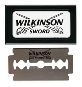 Skustuvas vyrams Wilkinson Sword + atsarginiai peiliukai Double Edge Blades 5 vnt Depiliatoriai