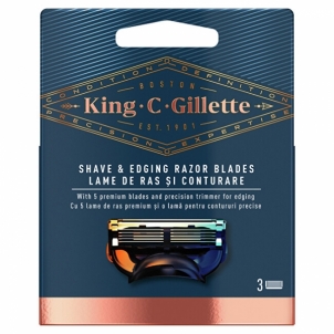 Skutimosi ir apvadų kirpimo peiliukai Gillette Replacement King 5 vnt Depiliacija