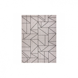 Smėlio spalvos sizalio kilimas su geometriniais motyvais FLOORLUX | 80x150 cm