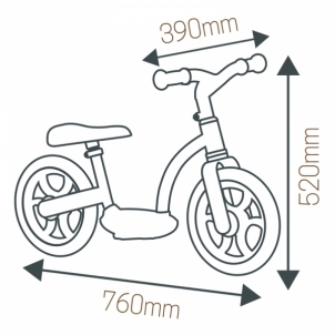 SMOBY metalinis balansinis dviratis