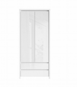 Cupboard Kaspian SZF2D2S white/white sparkling Bedroom cabinets