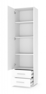 Cupboard LIMA REG1 ąžuolas sonoma/white Bedroom cabinets