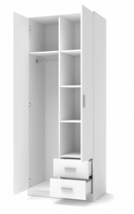 Cupboard LIMA S-2 white Bedroom cabinets