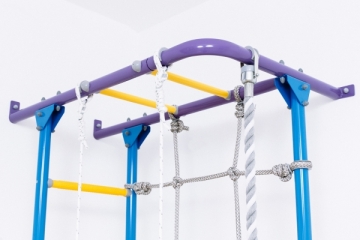 Sporto kompleksas (gimnastikos sienelė) ROMANA S4 šviesiai violetinė-žydra, 219,6x70,2x119cm