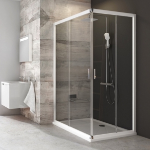 Stačiakampės dušo kabinos sienelė Ravak Blix, BLRV2K-100, balta+stiklas Transparent 