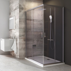 Stačiakampės dušo kabinos sienelė Ravak Blix, BLRV2K-120, satinas+stiklas Transparent Dušo sienelės, durys